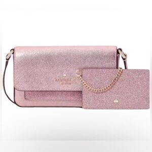 Kate Spade NWT 2 Piece Glimmer Crossbody/Card Holder Duo